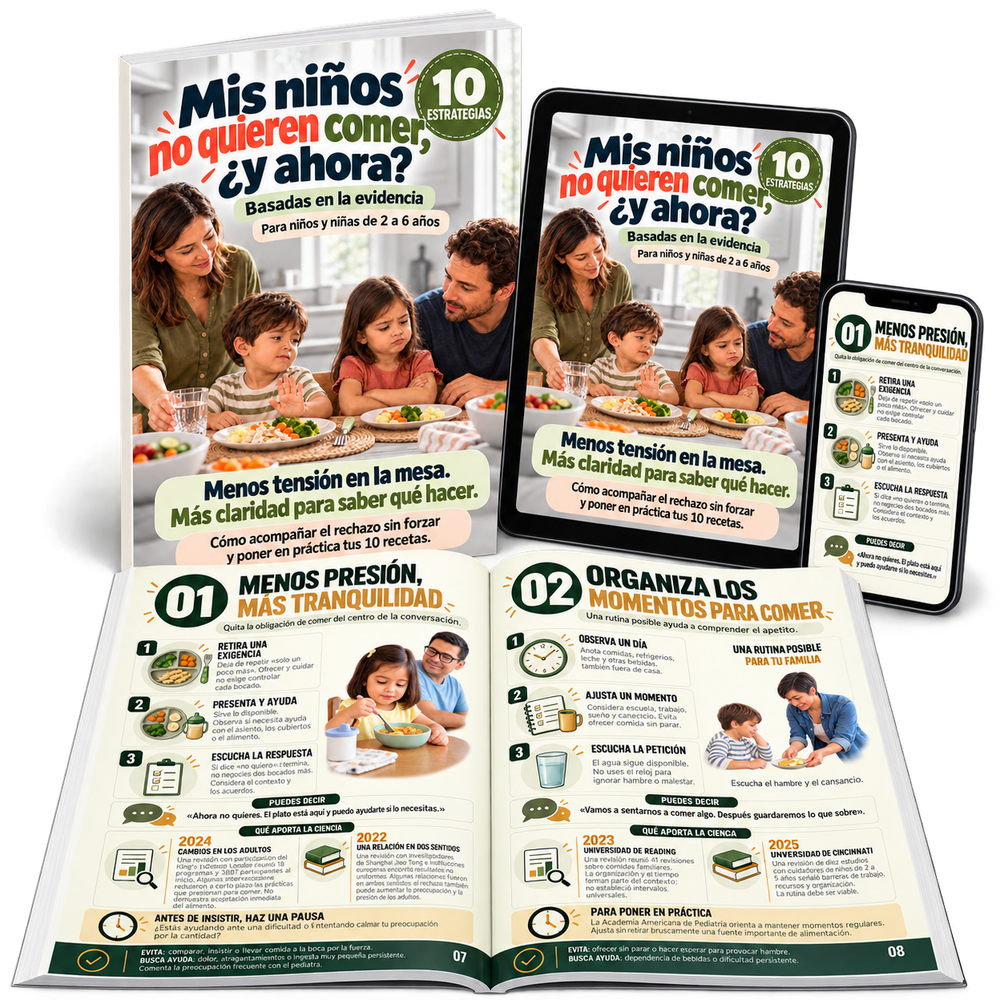 Bono 1: guía práctica para acompañar a niños que rechazan la comida