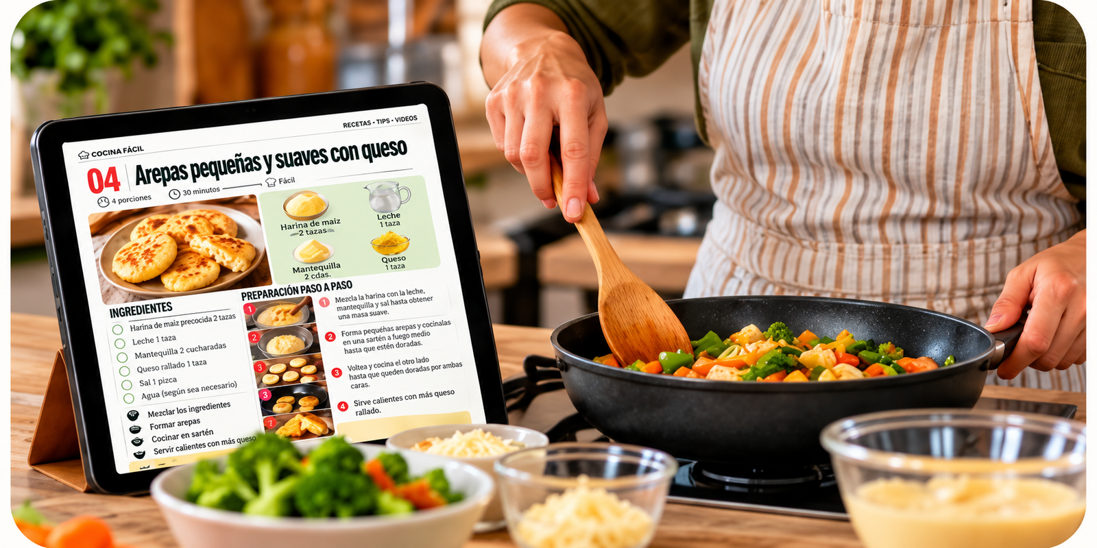 Preparar recetas paso a paso